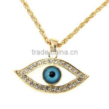 2016 Wholesale Women Newest Style Gold Rhinestone Evil Eye Jewelry