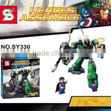 SY330Spiderman VS power aimaur lex minifigure plastic building block set