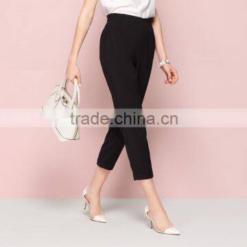 Women's Elastic Waist Casual Slim Pants OL Trouser Girls Clothes OEM Supplier From Guangzhou