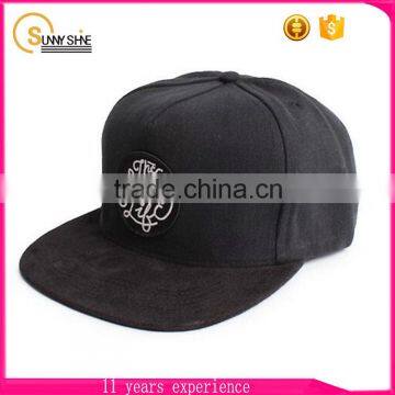 China High Quality 5 Panel Custom Suede Snapback Hats Wholesale