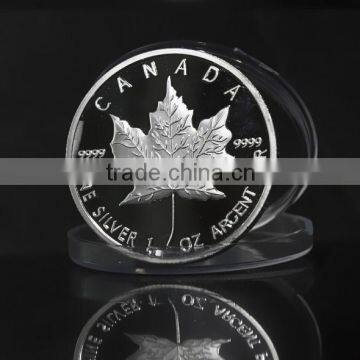 Silver Coin for Sale / Maple Leaf Replica Coin / Canada Souvenir Silver Coin