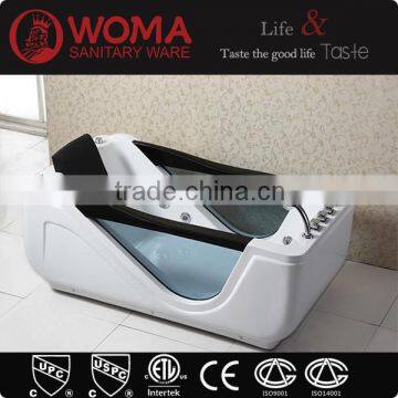 WOMA new design glass bath tub, free standing bathtub,massage bathtub Q303N