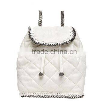 BK4004 White high quality wholesale backpack ladies custom leather backpack