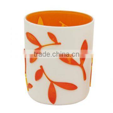 bath accessory set orange plastic Tumblers,colored bathroom tumbler for bathroom accessories