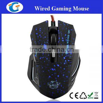 6 Buttons 2000 DPI Wired Optical Gaming Game Mouse Mice (Blue Dotted)