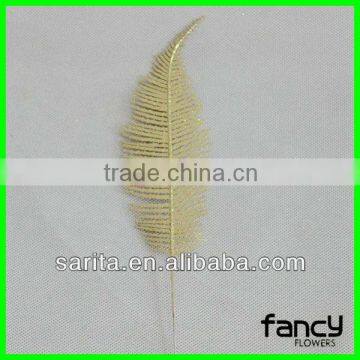 factory direct sale plastic artificial leaves for wedding occasion