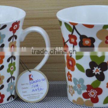11OZ Royal Flower Design Full Decal Print Tea Cups, Shiny Surface New Bone China Mug, KL5069-10282 photo-5
