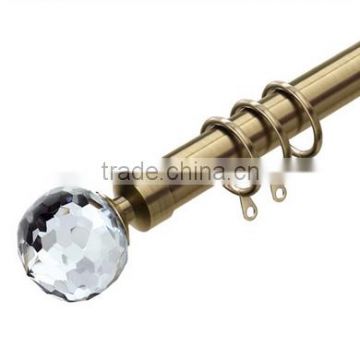 crystal extendable curtain rod