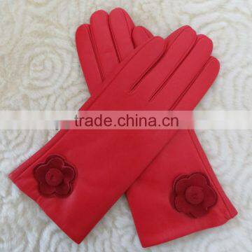 lady dresss best-selling style sexy red leather gloves