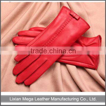 ZF5332 Ladies winter fashion leather gloves with cashmere lining