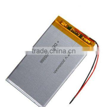 3.7v 2000mAh Li-po battery for digital product china manufacturer