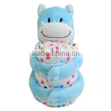 custom high quality soft cute baby toy blanket