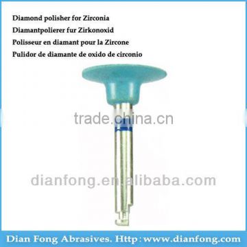 Sr105M RA Shank Wheel Shaped Silicone Rubber Impregnated With DIAMOND Heatless Diamond Polisher For Zirconia