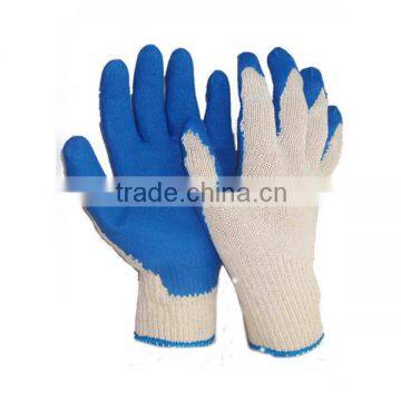 Good Dexterity Abrasion Resistant Blue Latex Coated Work Gloves