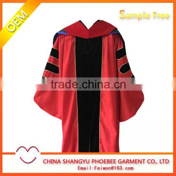 Style -B Hot Sell PHD Graduation Gown With Graduation Hoods