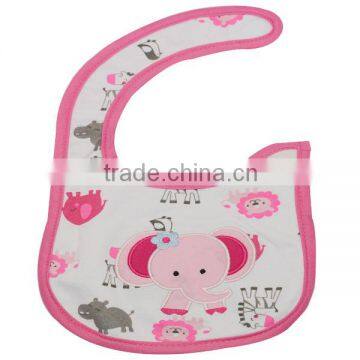 Animal Design Waterproof Pvc Material Cotton Baby Bibs Wholesale