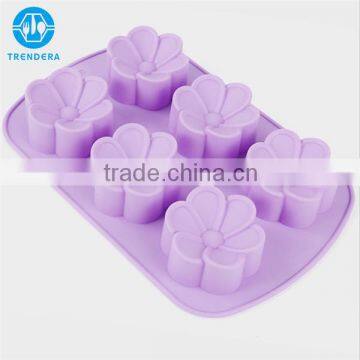 Silicon flower shapes lotus cake mold