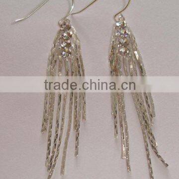 Fashion earring strip shaped with stones