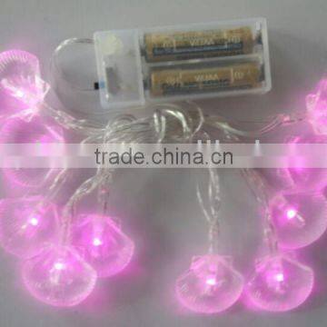 led battery christmas light shell shape light