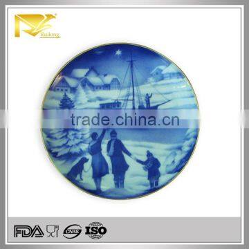 home decor 8 '' round ceramic family tree wall decor, ceramic wall hanging plate