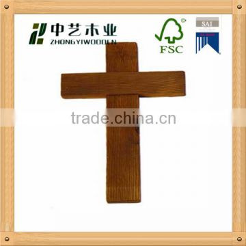 Wooden crafts customizable handmade carved cheap brown antique rustic wooden cross