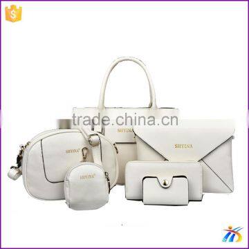 fashion bag lady white set hanfbags,shoulder bag,cluth,purse,card bag,small backpack