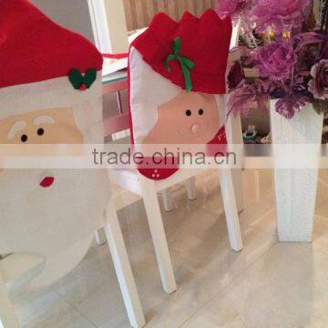 Wholesale oem available christmas home decoration spandex ruffled chair cover