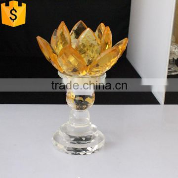 Yellow crystal lotus flower making for religion