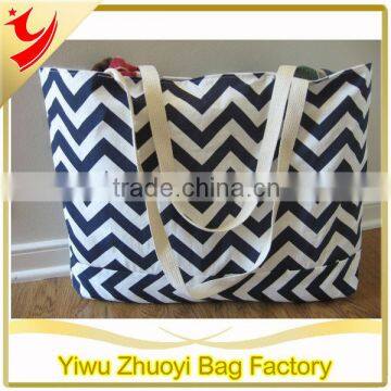 2016 Navy Blue Stripes beach bag Over Size Women Tote Bags Manufacturer