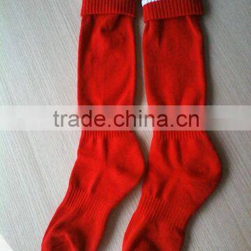 Red High Quality Soft In-stocking Football Soccer Socks