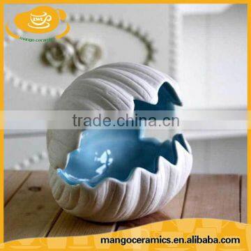 Creative decorative shell shape custom ceramic ashtray