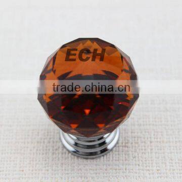 Novelty Zinc alloy coffee crystal door knob