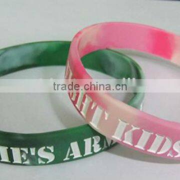 popular tourmalins color silicone letters bracelet