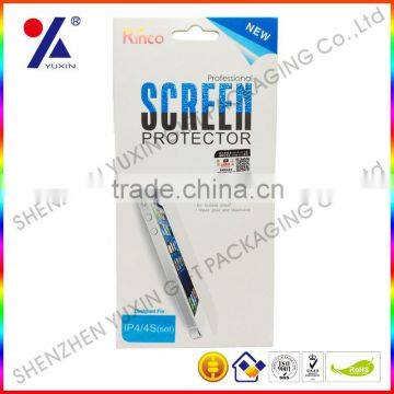 SCREEN GUARDS GIFT PACKAGE WITH A PAPER COVER AND PLASTIC WINDOW / SCREEN PROTECTOR FILM PACKAGING CASE for IPHO / FACTORY PRICE