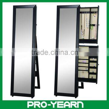 Full-length Wooden Furniture Chinese Dressing Mirror with Jewelry Storage Cabinet and Holder and Stylish Design