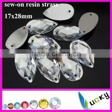 LUCKY Highest Quality Flat Back Sew-on Acrylic Stone Acryl Strass photo-2