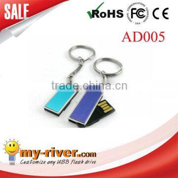 High quality Swivel Mental USB Flash Drive with key chain