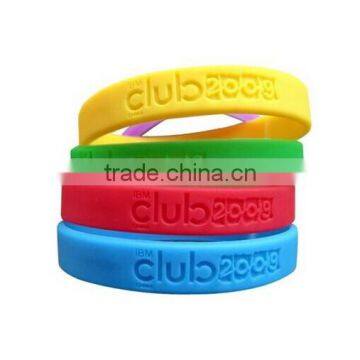 Debossed logo silicone bracelet