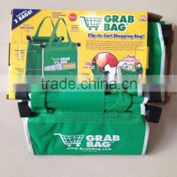 As Seen on TV Clip to Cart Reusable Shopping Grocery Bag GRAB BAG photo-5