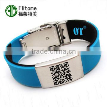 custom silicone QR code ID bands