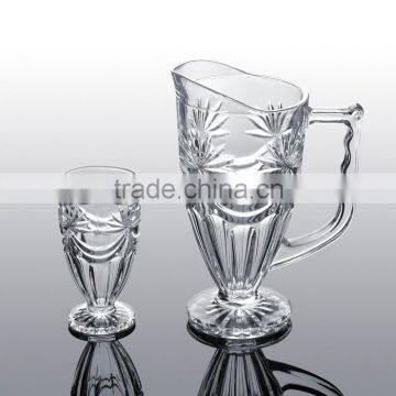 7PCS ANTIQUE RECYCLED DRINKING GLASSWARE WATER SET