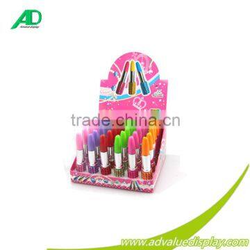 rouge/lippie corrugated paper cosmetic counter display