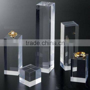 manufacture clear block jewelry stand for ring display