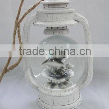 New Design Decoration Animal Lantern Garden Glass Dolphin