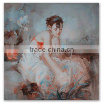 2016 Traditional Chinese Nude Girl Art Oil Painting on Canvas for Collection
