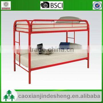 Sturdy metal twin over twin bunk bed - Red Finish TT-11