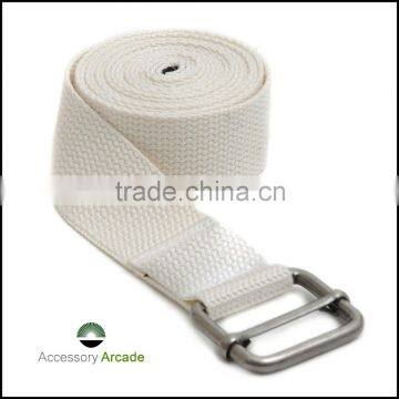 Yoga Accessories Adjustable Metallic Buckles Cotton Yoga Belt photo-6