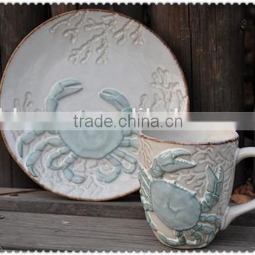 2015 ceramic 3d crab mug for sea world