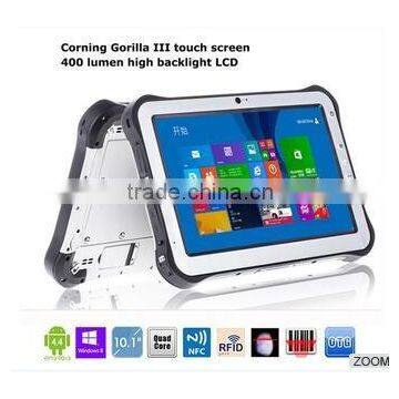 ST935 fingerprint reader Android/Windows10 dual boot rugged tablet RS232 barcode scanner NFC RFID IPS tablet 10.1''touch screen