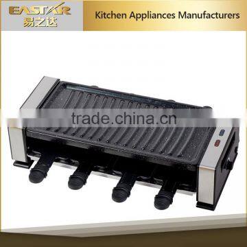 Professional Electric Cooker Grill , Somkeless 1200W Electric Raclette Grill for 8 Person photo-2